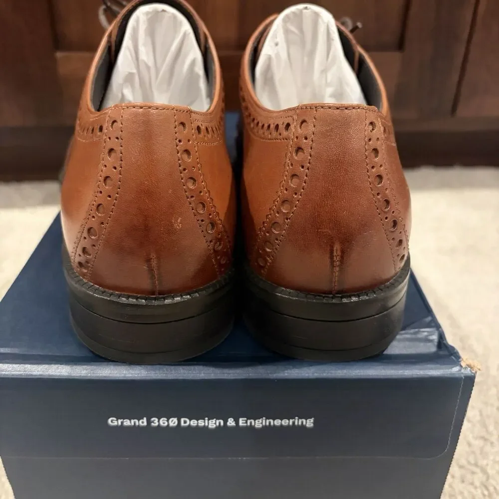 NIB Cole Haan Men's Modern Essentials Wing Oxford Shoe British Tan 9.5M EU 42.5
